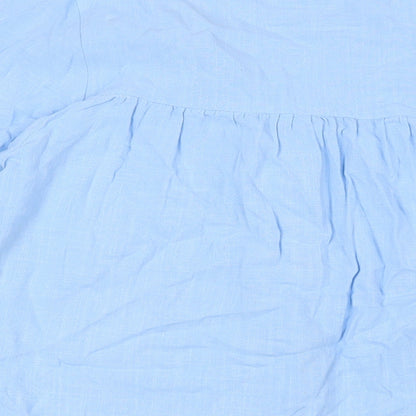 Womens UK Size 12 Wallis Blue Basic Button-Up