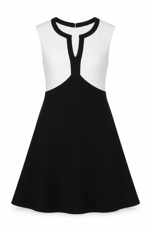 Front view of Principles women’s black polyester a-line, size UK 8, sweetheart