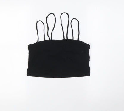 Womens UK Size S Topshop Black Cropped Tank