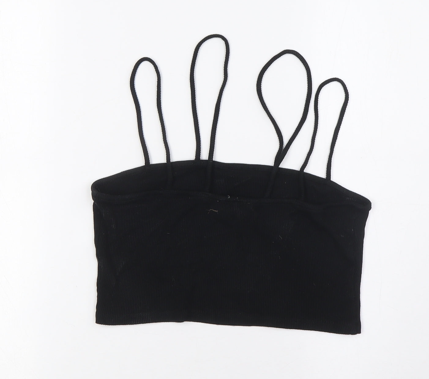 Womens UK Size S Topshop Black Cropped Tank