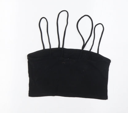 Womens UK Size S Topshop Black Cropped Tank
