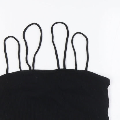 Womens UK Size S Topshop Black Cropped Tank