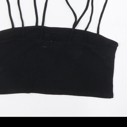 Womens UK Size S Topshop Black Cropped Tank