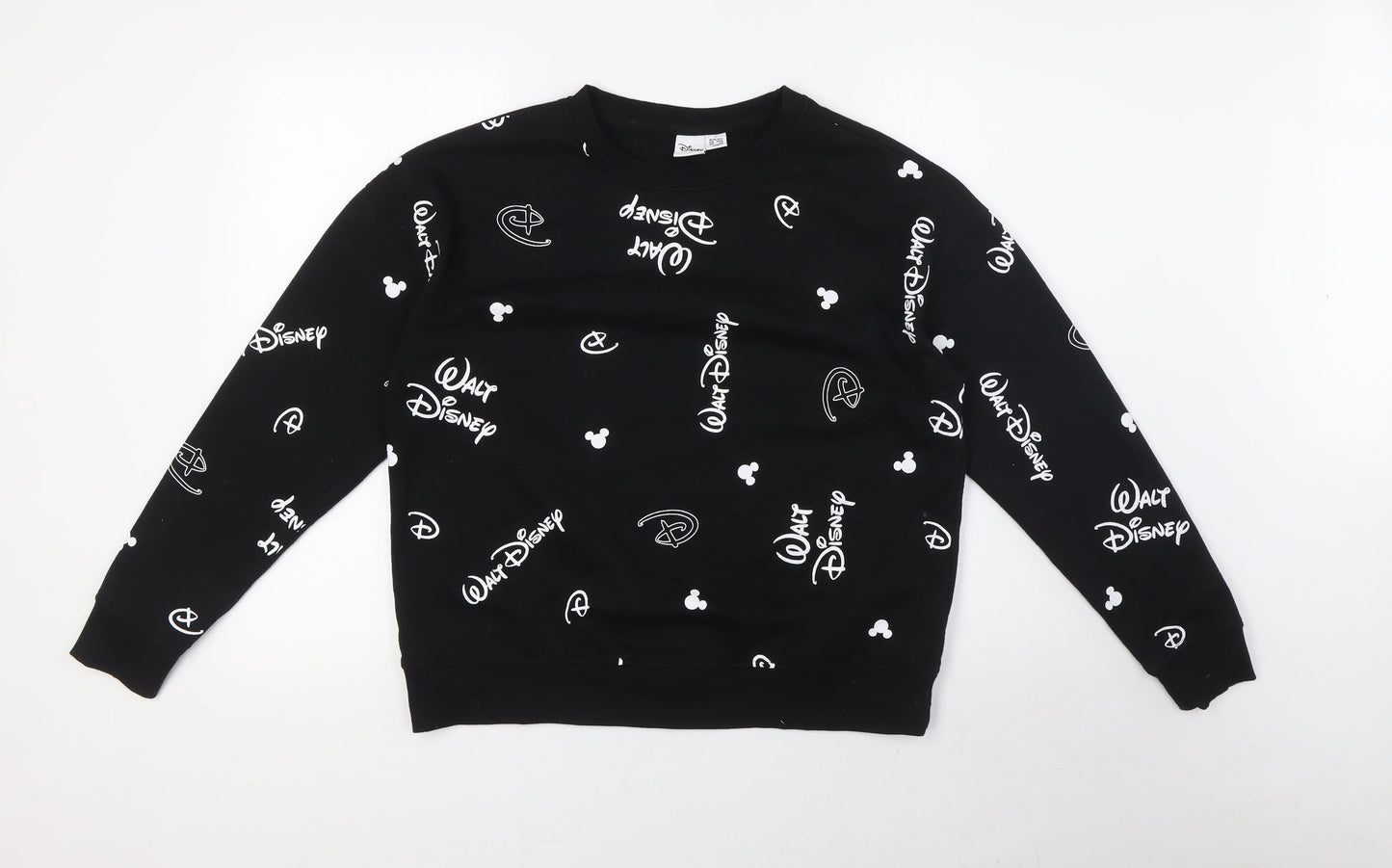 Womens UK Size S Disney Black Pullover Sweatshirt