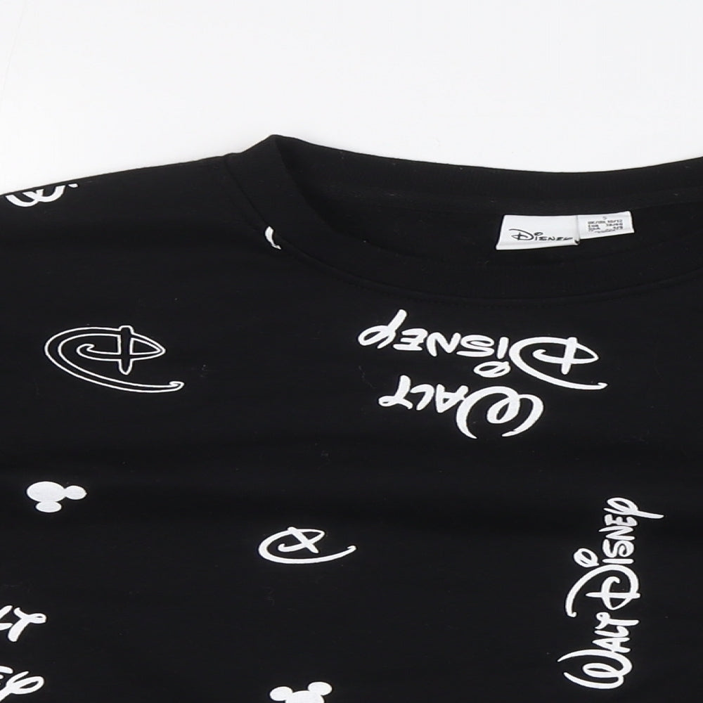 Womens UK Size S Disney Black Pullover Sweatshirt