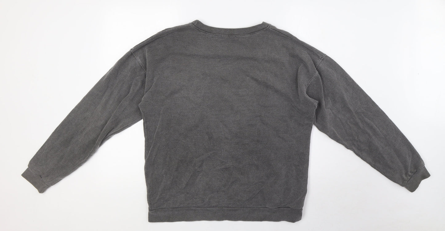 PRETTYLITTLETHING Womens Grey Cotton Pullover Sweatshirt Size XS