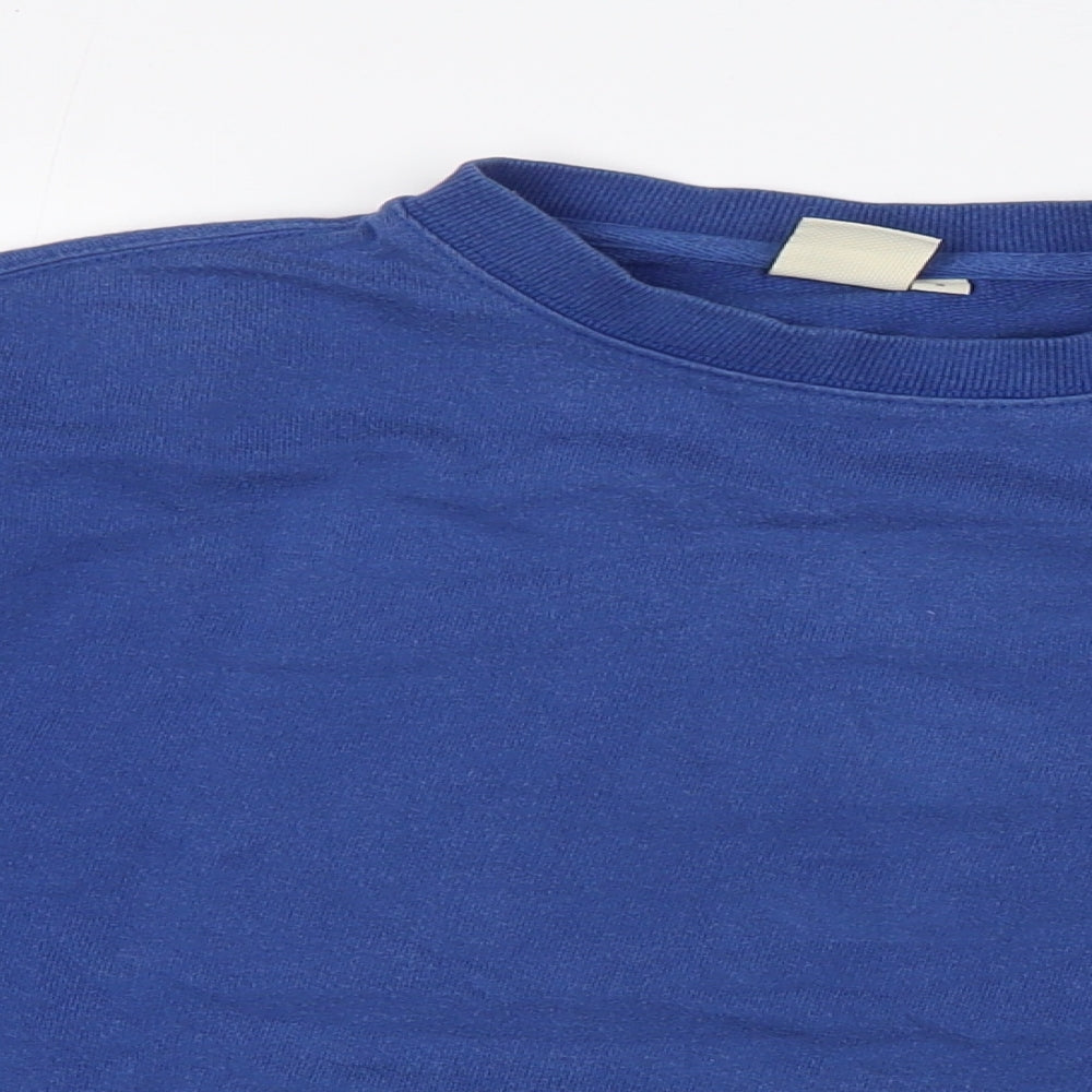 Cotton Traders Womens Blue Cotton Pullover Sweatshirt Size S