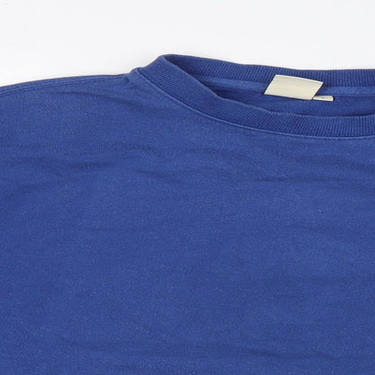 Cotton Traders Womens Blue Cotton Pullover Sweatshirt Size S