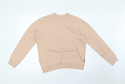 Divided Womens Pink Cotton Pullover Sweatshirt Size S