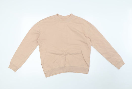 Divided Womens Pink Cotton Pullover Sweatshirt Size S