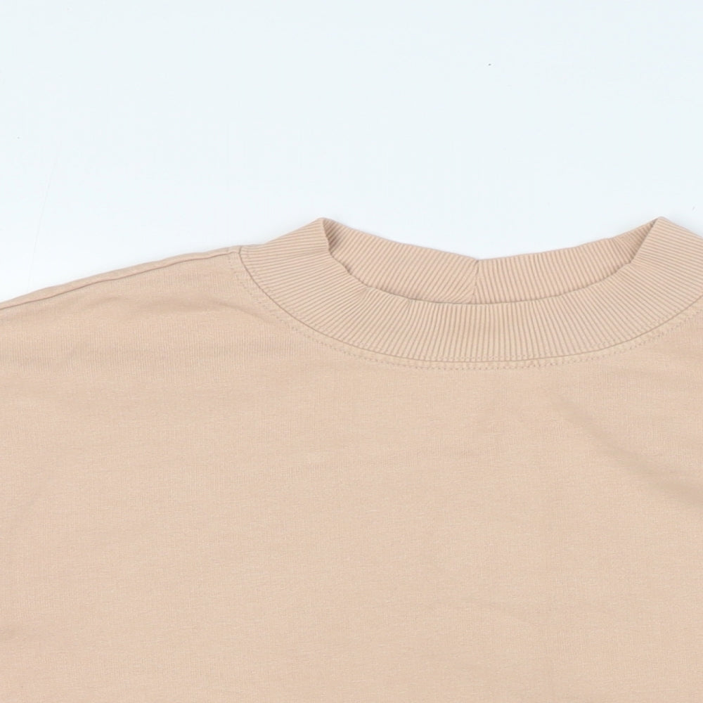 Divided Womens Pink Cotton Pullover Sweatshirt Size S