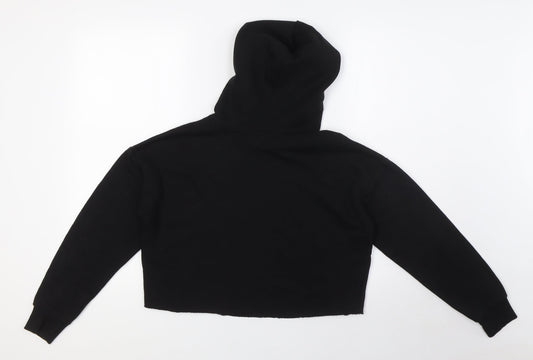 915 Generation Girls Black Polyester Pullover Hoodie Size 12-13 Years - Cropped 1996 NYC