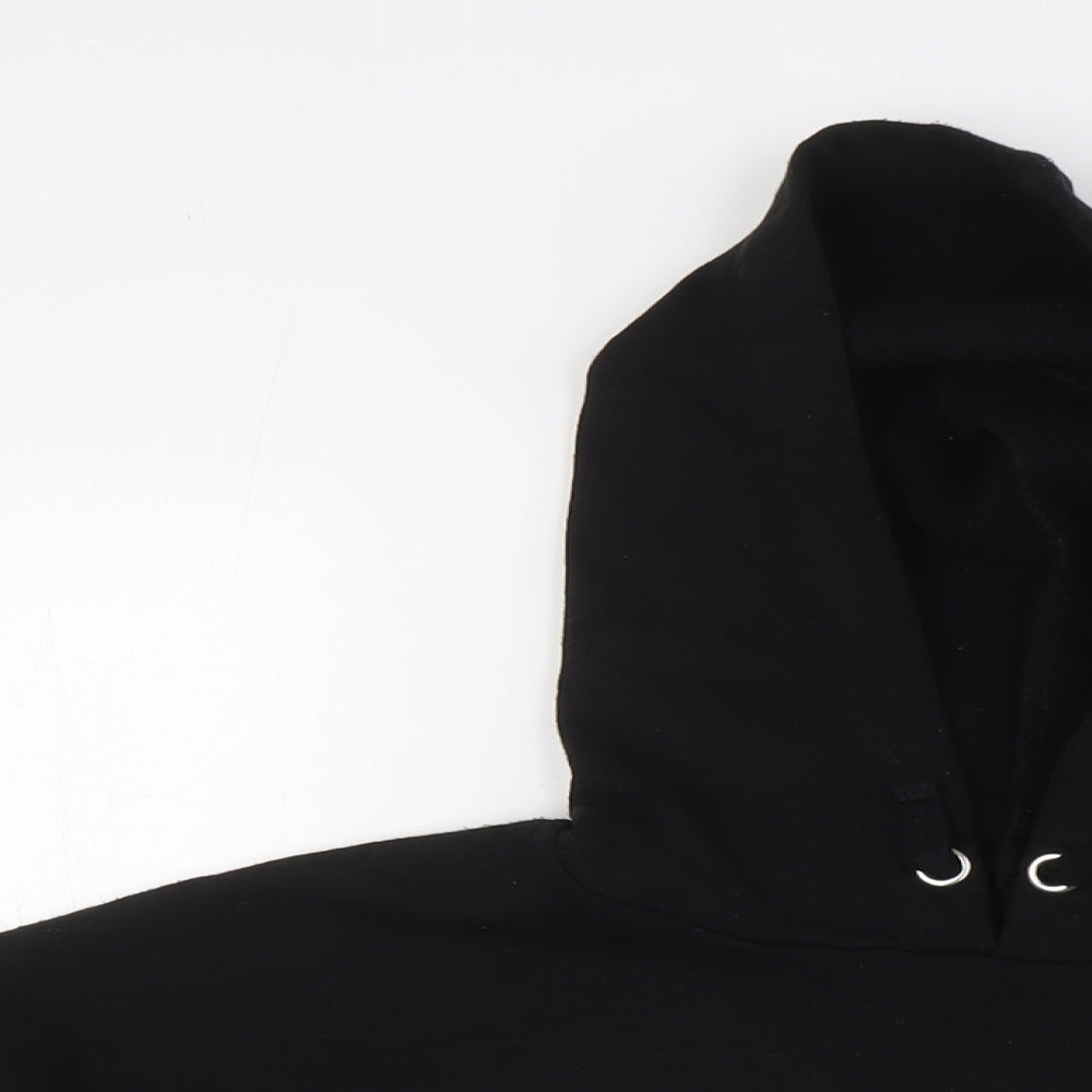 915 Generation Girls Black Polyester Pullover Hoodie Size 12-13 Years - Cropped 1996 NYC