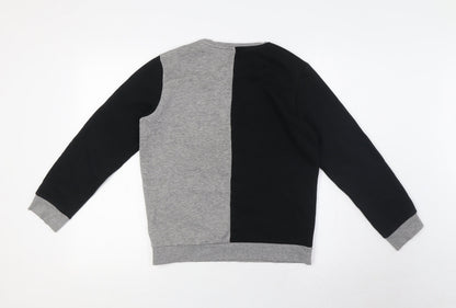 Marks and Spencer Boys Black Cotton Pullover Sweatshirt Size 11-12 Years - Rugby