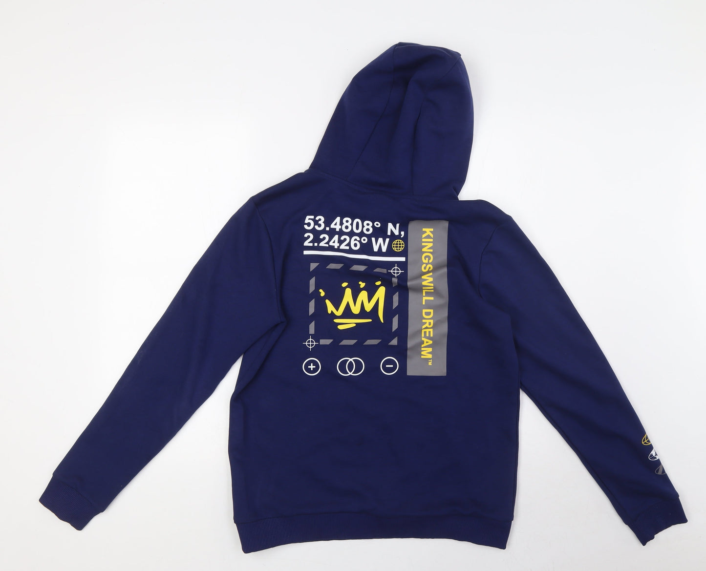 Kings Will Dream Boys Blue Polyester Pullover Hoodie Size XL
