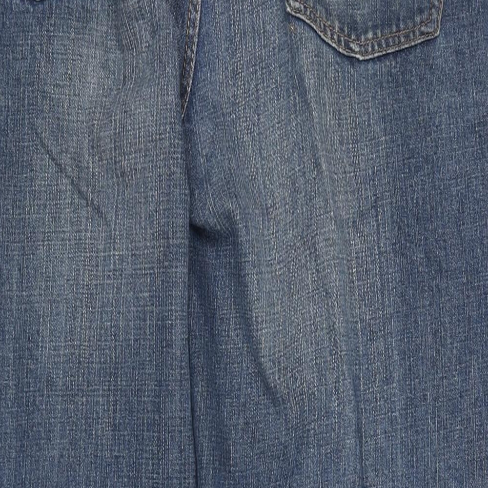 Debenhams Womens Blue Cotton Straight Jeans Size 36 in L32 in Regular Button