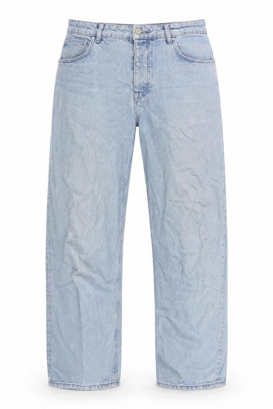 ASOS Mens Blue Cotton Straight Jeans Size 32 in L34 in Regular Button