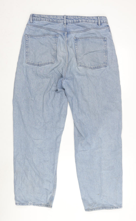 ASOS Mens Blue Cotton Straight Jeans Size 32 in L34 in Regular Button