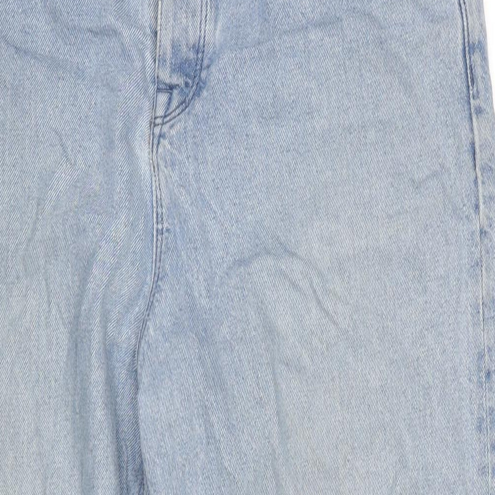 ASOS Mens Blue Cotton Straight Jeans Size 32 in L34 in Regular Button