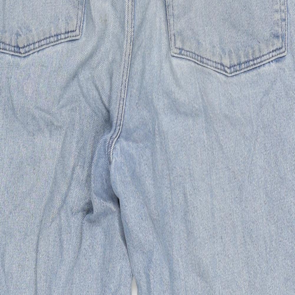 ASOS Mens Blue Cotton Straight Jeans Size 32 in L34 in Regular Button