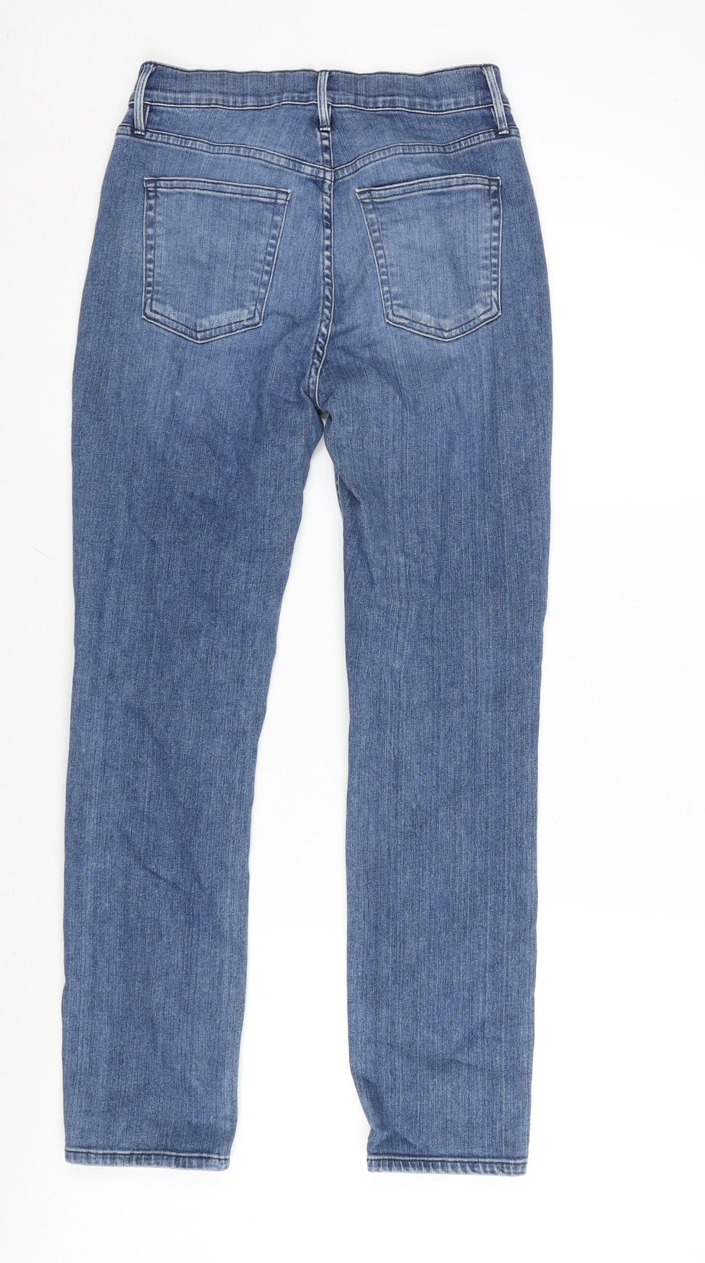 NYC Womens Blue Cotton Blend Straight Jeans Size 26 L27 in Regular Zip