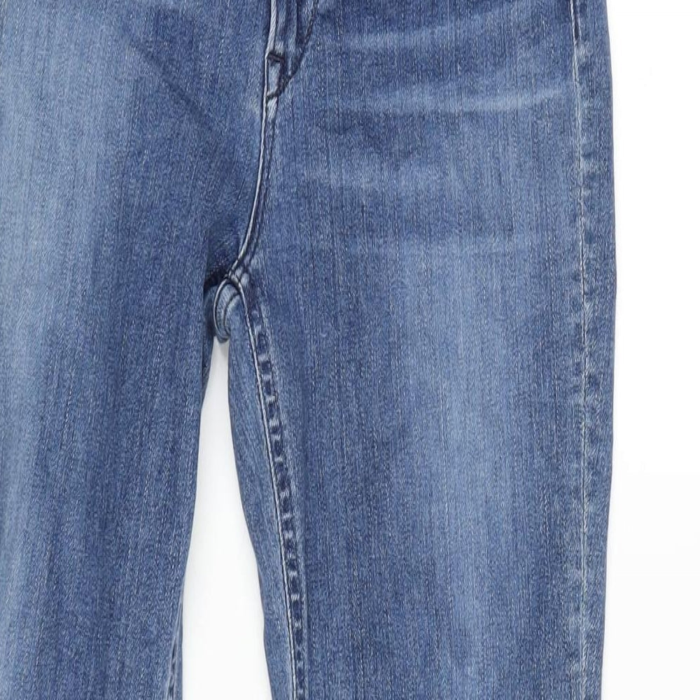 NYC Womens Blue Cotton Blend Straight Jeans Size 26 L27 in Regular Zip
