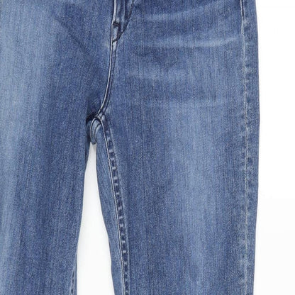 NYC Womens Blue Cotton Blend Straight Jeans Size 26 L27 in Regular Zip