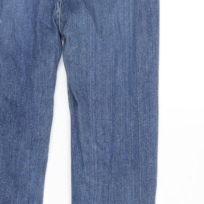 NYC Womens Blue Cotton Blend Straight Jeans Size 26 L27 in Regular Zip