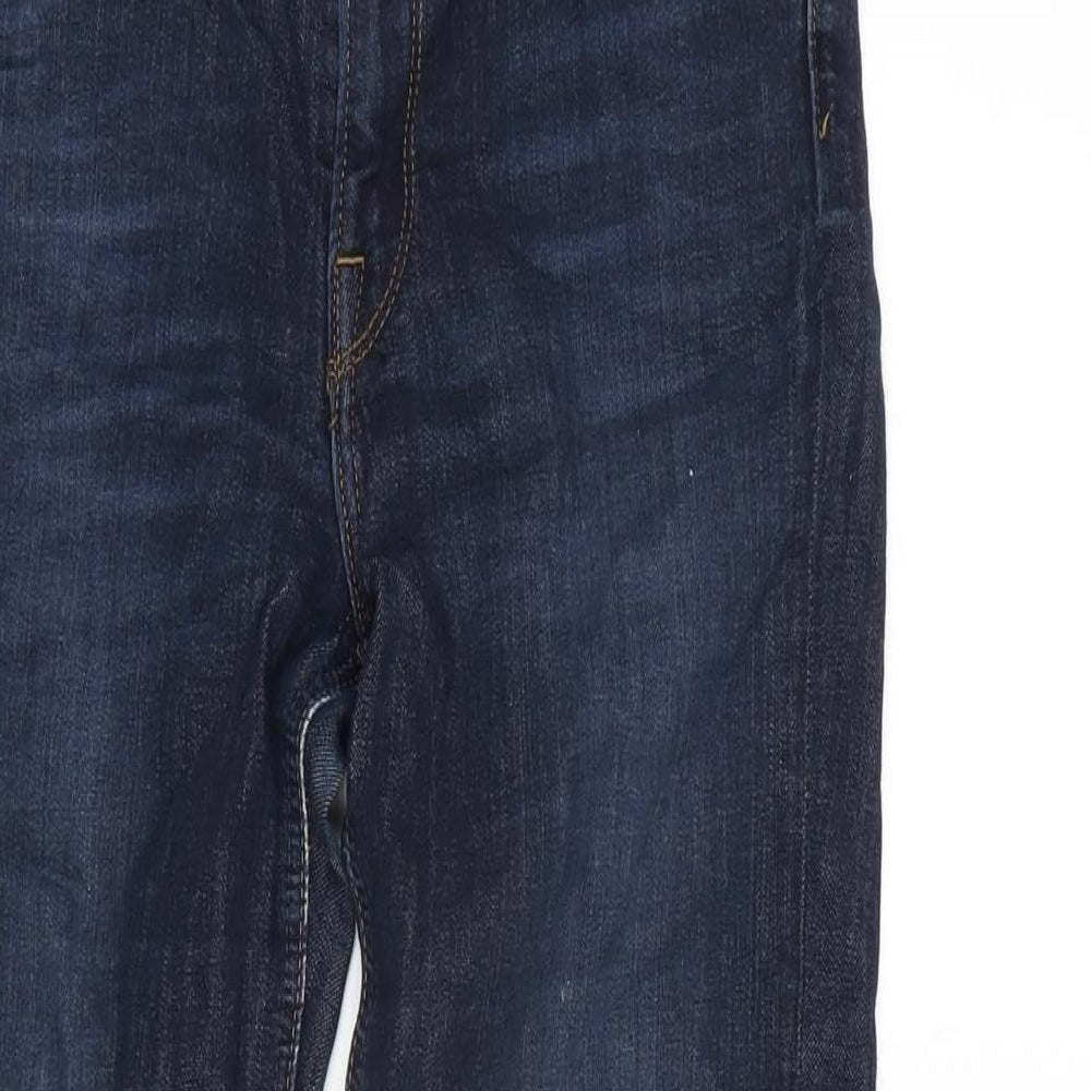 Lee Womens Blue Cotton Blend Straight Jeans Size 29 in L29 in Regular Zip