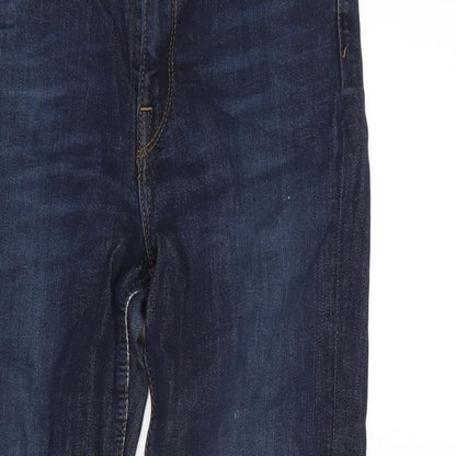 Lee Womens Blue Cotton Blend Straight Jeans Size 29 in L29 in Regular Zip
