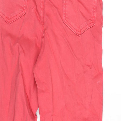 Denim & Co. Womens Pink Cotton Blend Skinny Jeans Size 12 L23.5 in Regular Zip