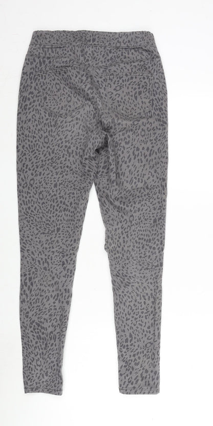 George Womens Grey Camouflage Cotton Blend Jegging Jeans Size 8 L28 in Regular