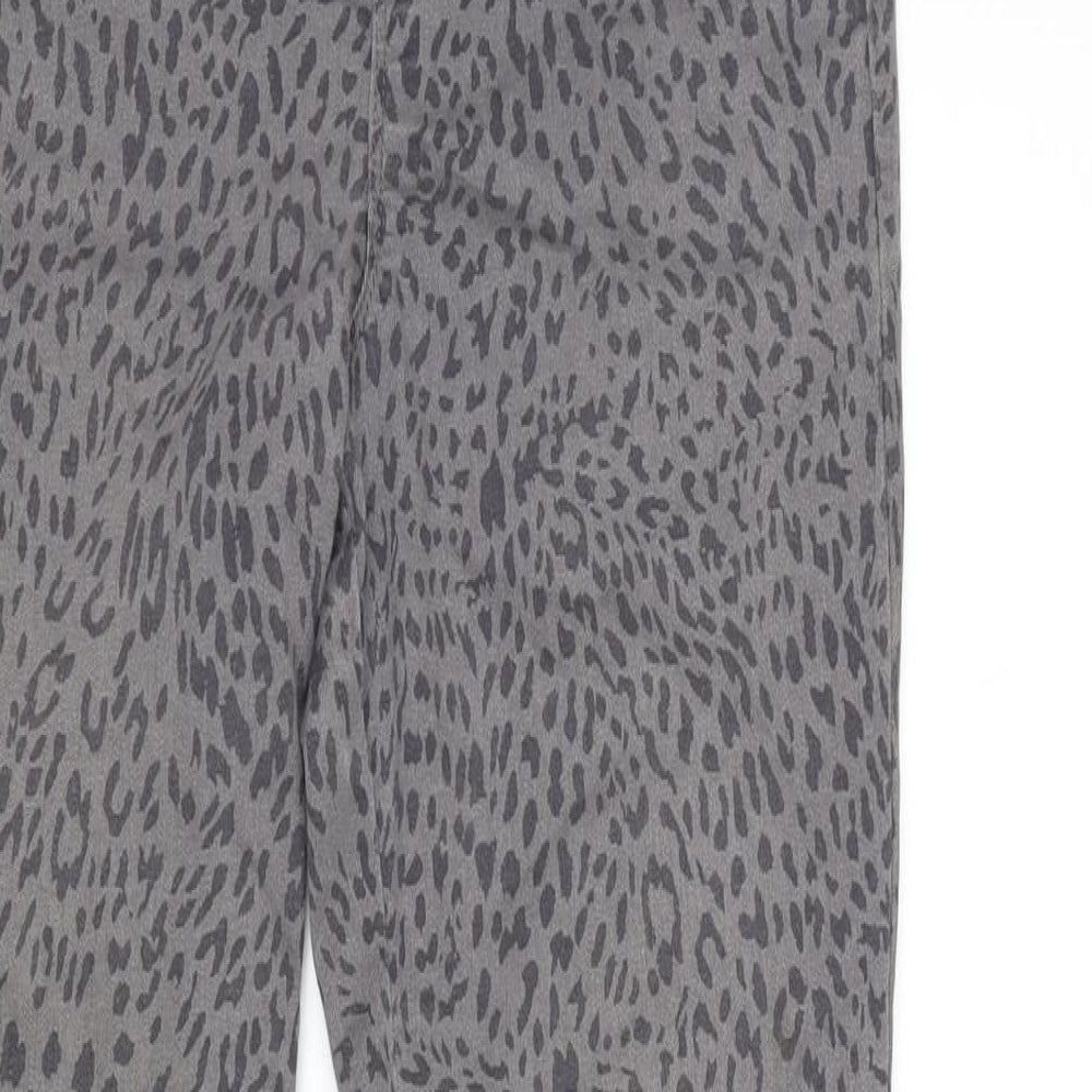George Womens Grey Camouflage Cotton Blend Jegging Jeans Size 8 L28 in Regular