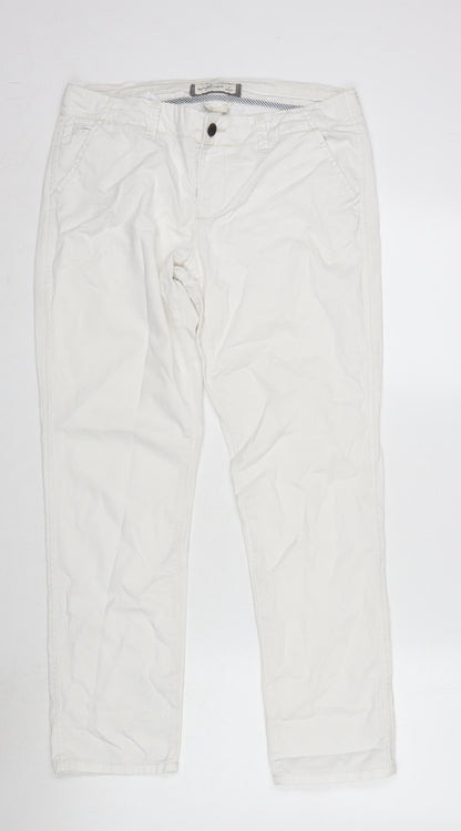 Ambercrombie & Finch Womens Ivory Cotton Straight Jeans Size 32 in L28 in Regular Zip