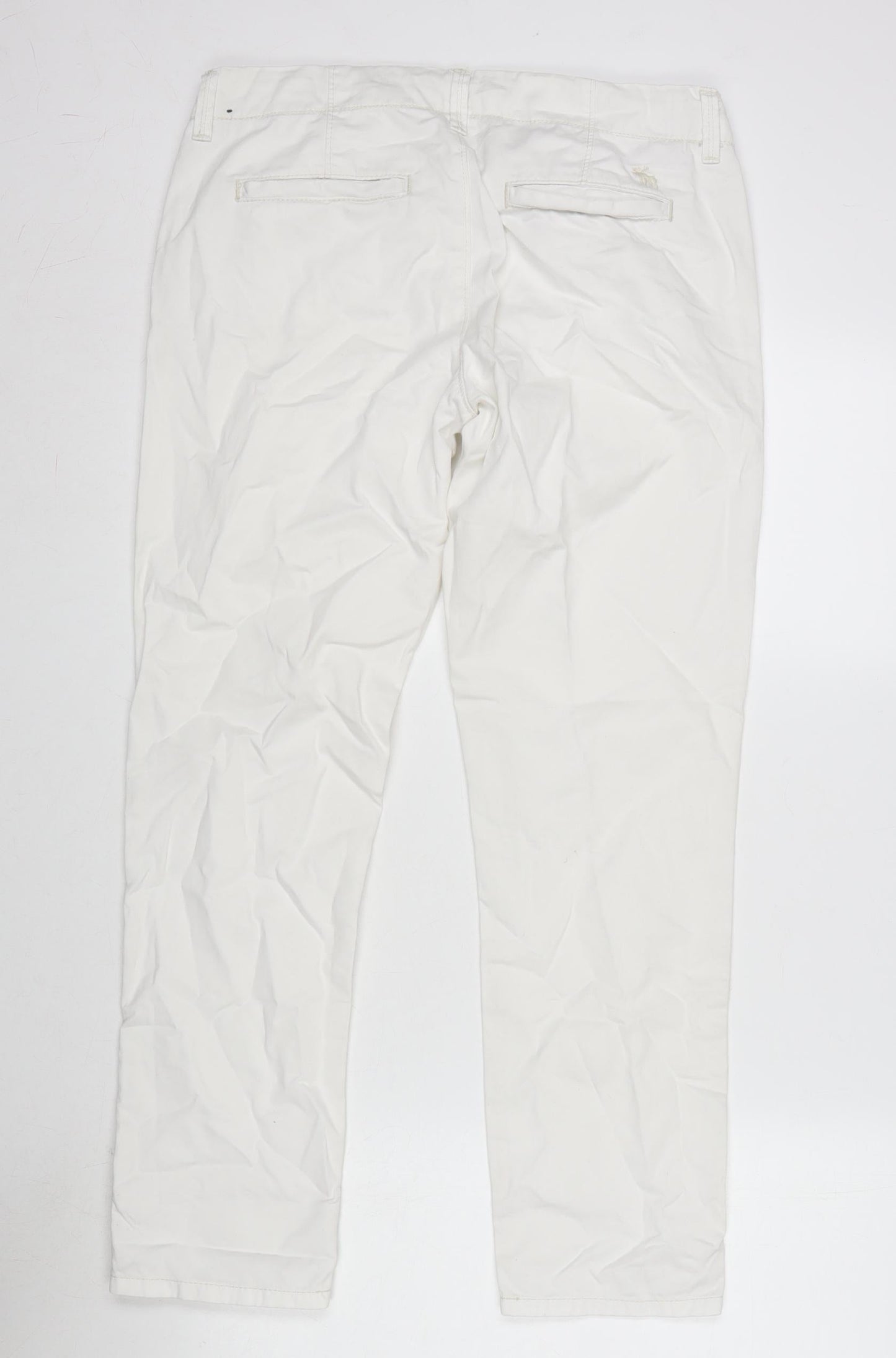 Ambercrombie & Finch Womens Ivory Cotton Straight Jeans Size 32 in L28 in Regular Zip