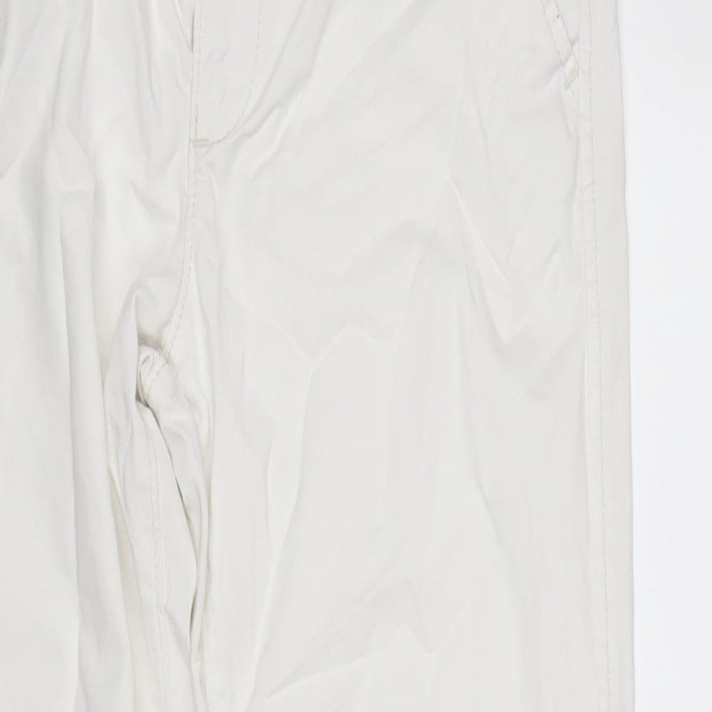 Ambercrombie & Finch Womens Ivory Cotton Straight Jeans Size 32 in L28 in Regular Zip
