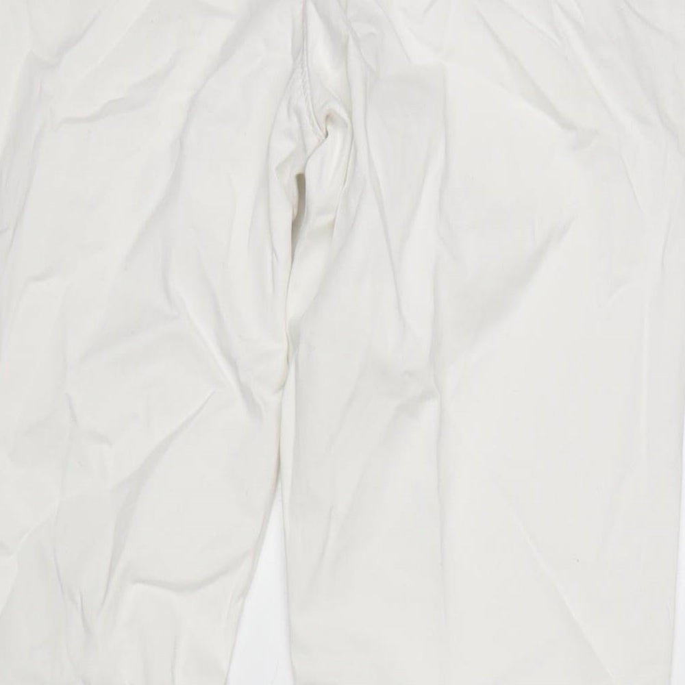 Ambercrombie & Finch Womens Ivory Cotton Straight Jeans Size 32 in L28 in Regular Zip