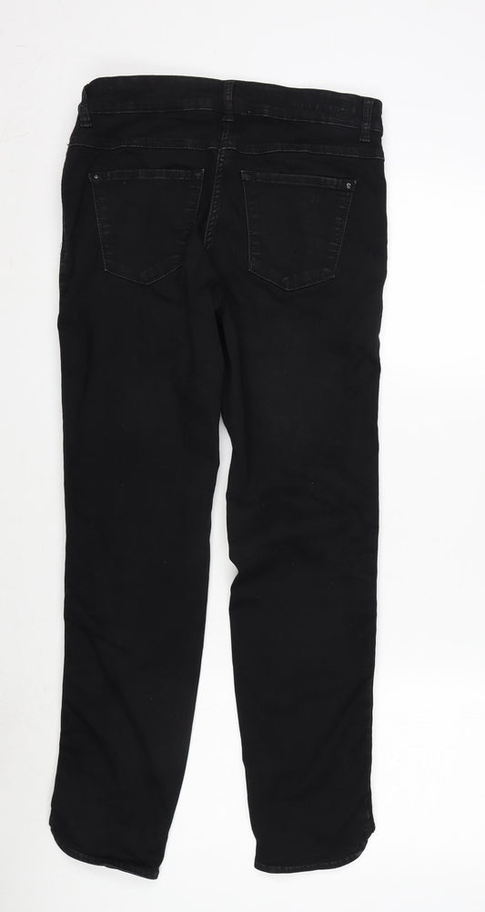 Womens UK Size 30 in Dream Jeans Regular Fit Straight Black Jeans