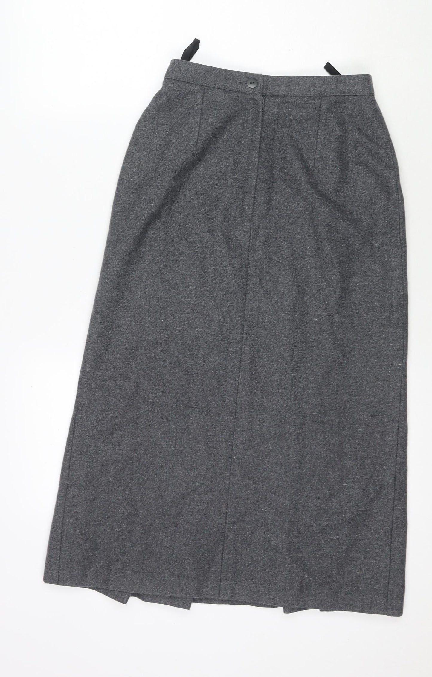 Hyphen Womens Grey Polyester A-Line Skirt Size 10 Zip