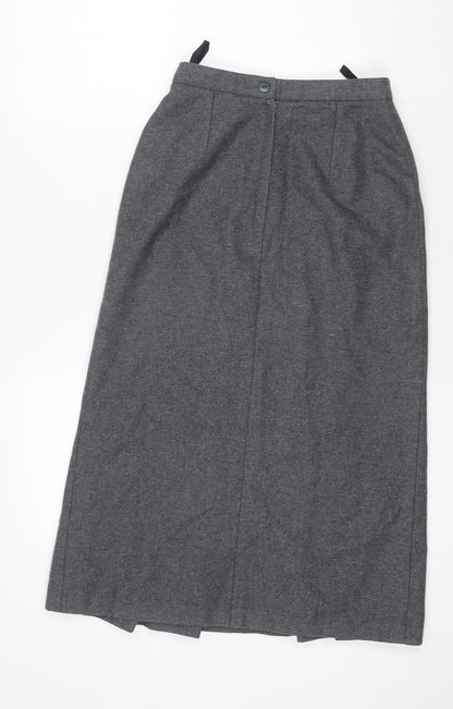 Hyphen Womens Grey Polyester A-Line Skirt Size 10 Zip