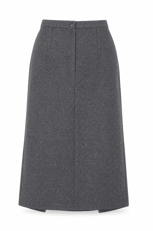 Hyphen Womens Grey Polyester A-Line Skirt Size 10 Zip