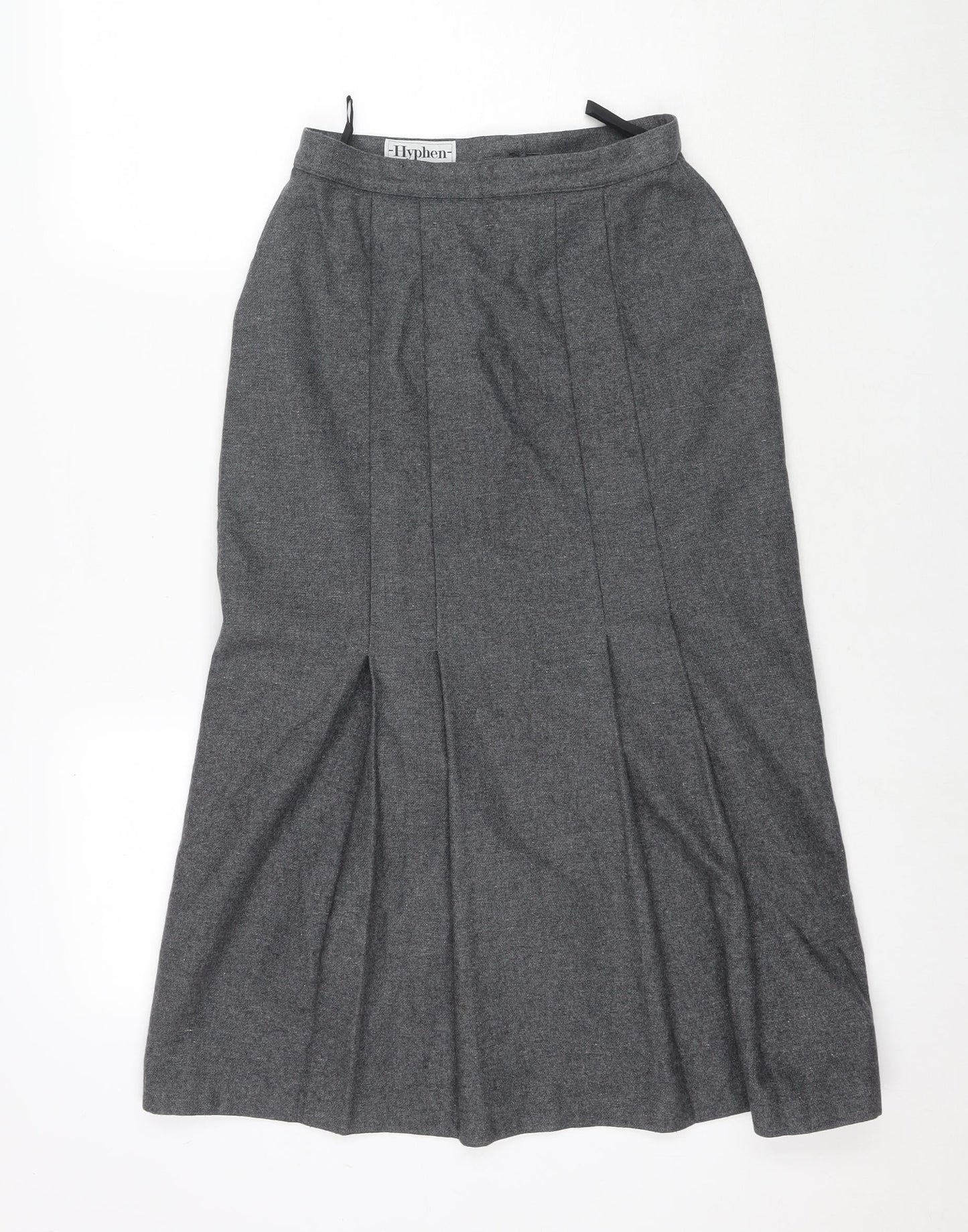 Hyphen Womens Grey Polyester A-Line Skirt Size 10 Zip