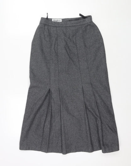 Hyphen Womens Grey Polyester A-Line Skirt Size 10 Zip