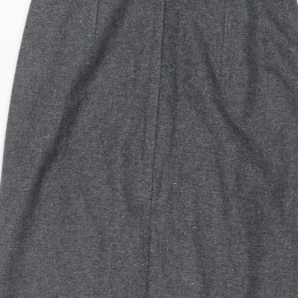 Hyphen Womens Grey Polyester A-Line Skirt Size 10 Zip