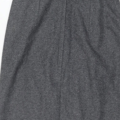 Hyphen Womens Grey Polyester A-Line Skirt Size 10 Zip