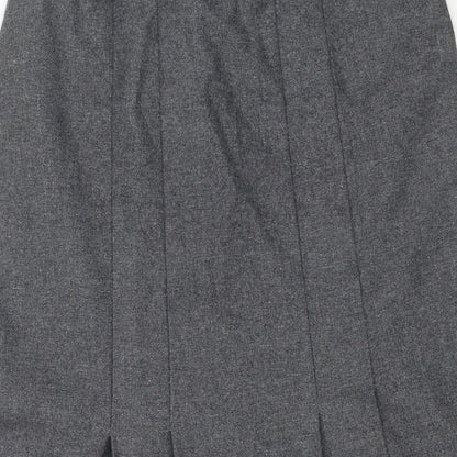 Hyphen Womens Grey Polyester A-Line Skirt Size 10 Zip