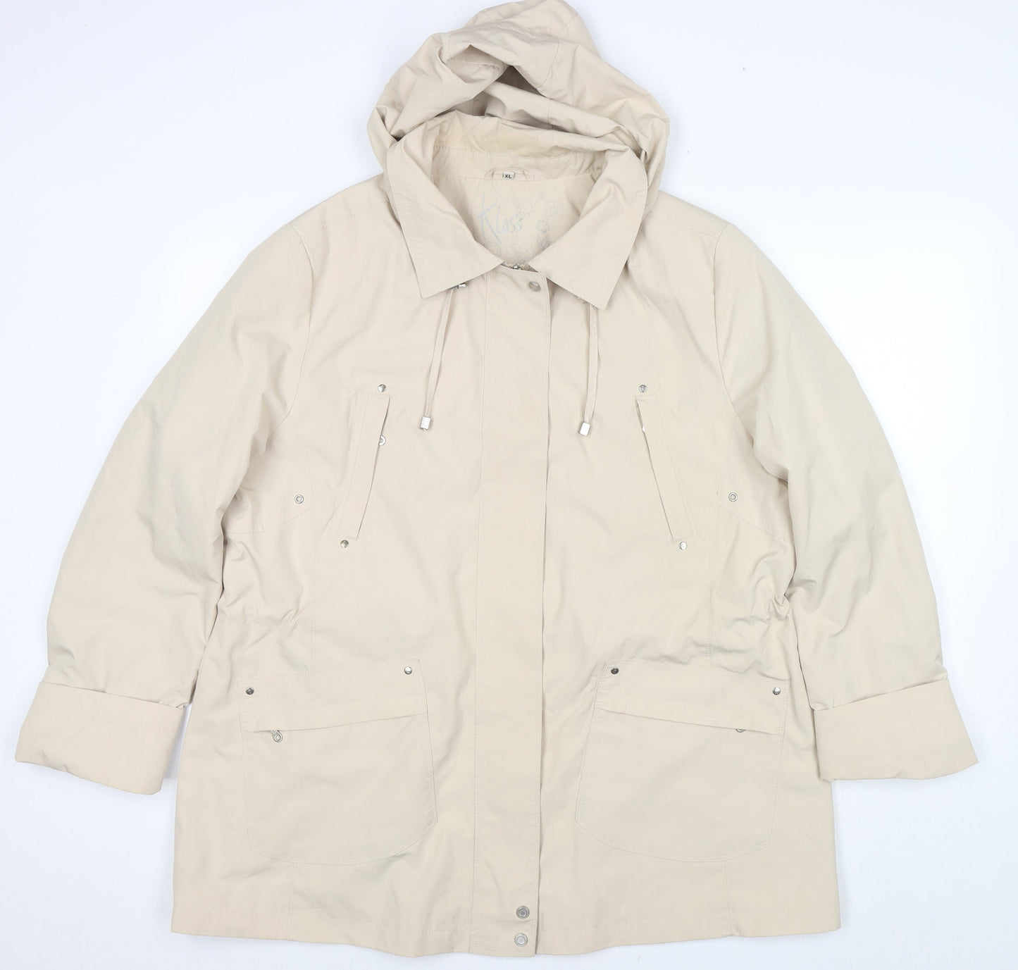 Womens UK Size XL Klass Beige Rain Coat