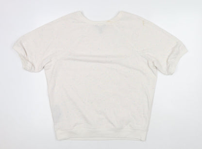 Buffalo by David Bitton Mens White Cotton Pullover Sweatshirt Size M - Spotted Pattern