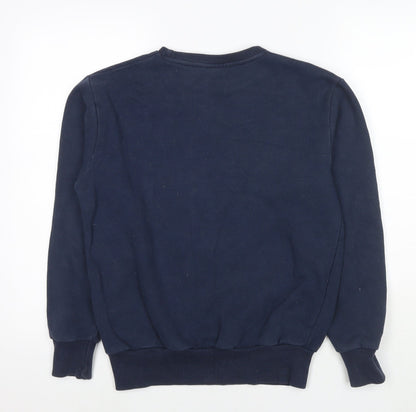 ellesse Womens Blue Cotton Pullover Sweatshirt Size 8 Pullover - Logo