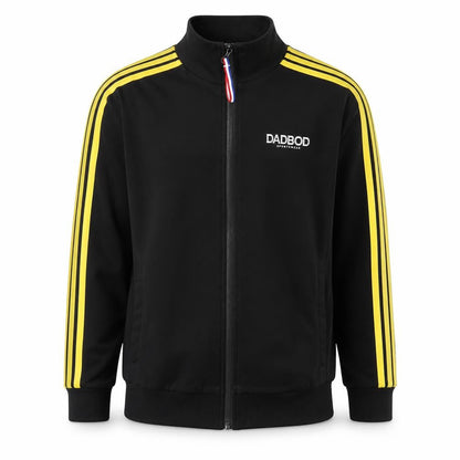 Dadbod Mens Beige Cotton Full Zip Sweatshirt Size M - Logo